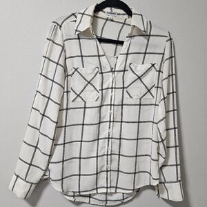 $5 WHEN BUNDLED 🍇 EXPRESS Portofino Button Down Shirt White Black Green.